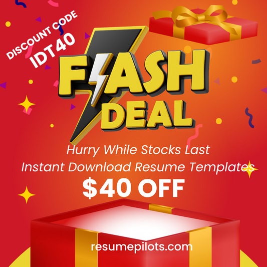 Resume Template instant download flash sale, save $40
