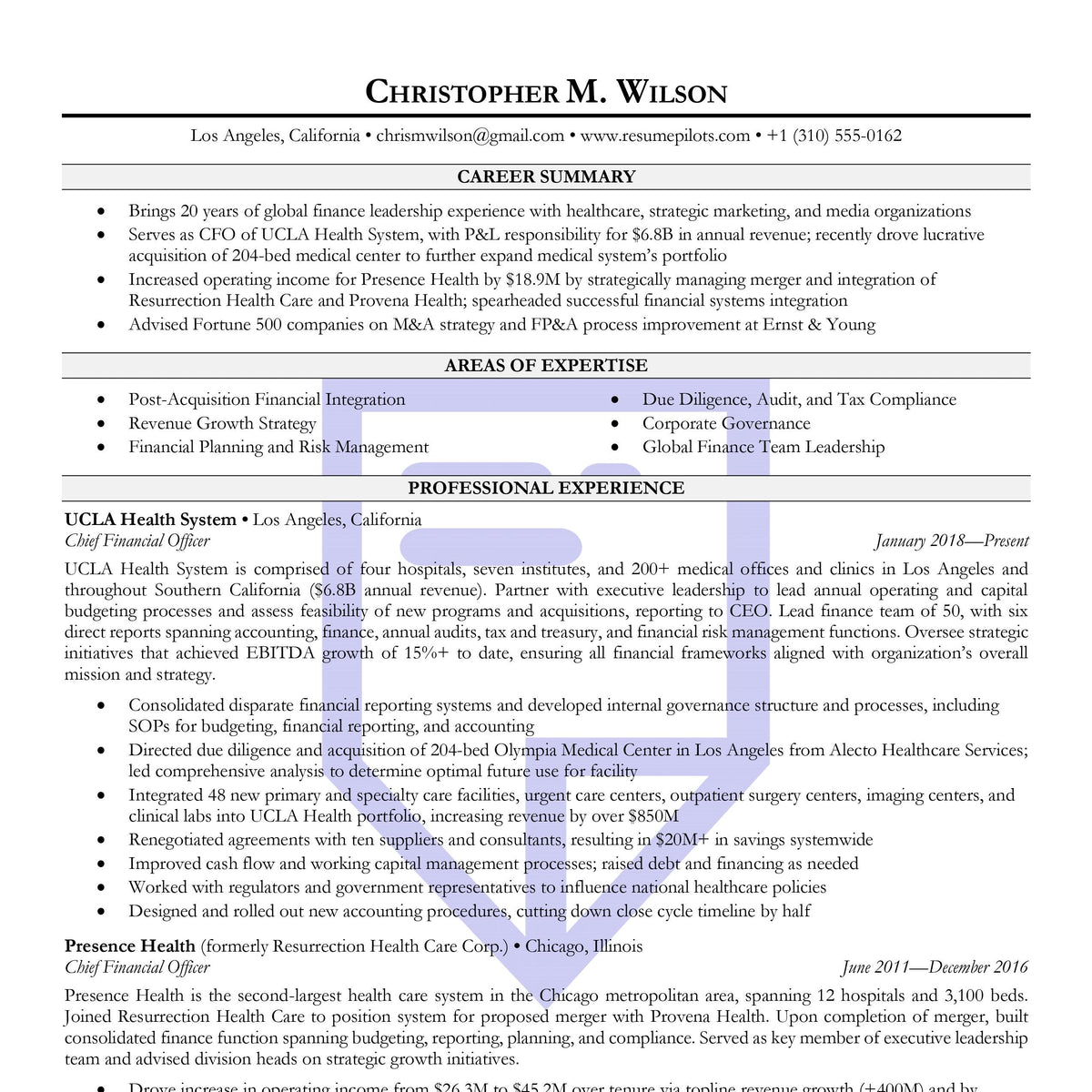 Executive Resume Template Downloads for 2024 Microsoft Word Resume