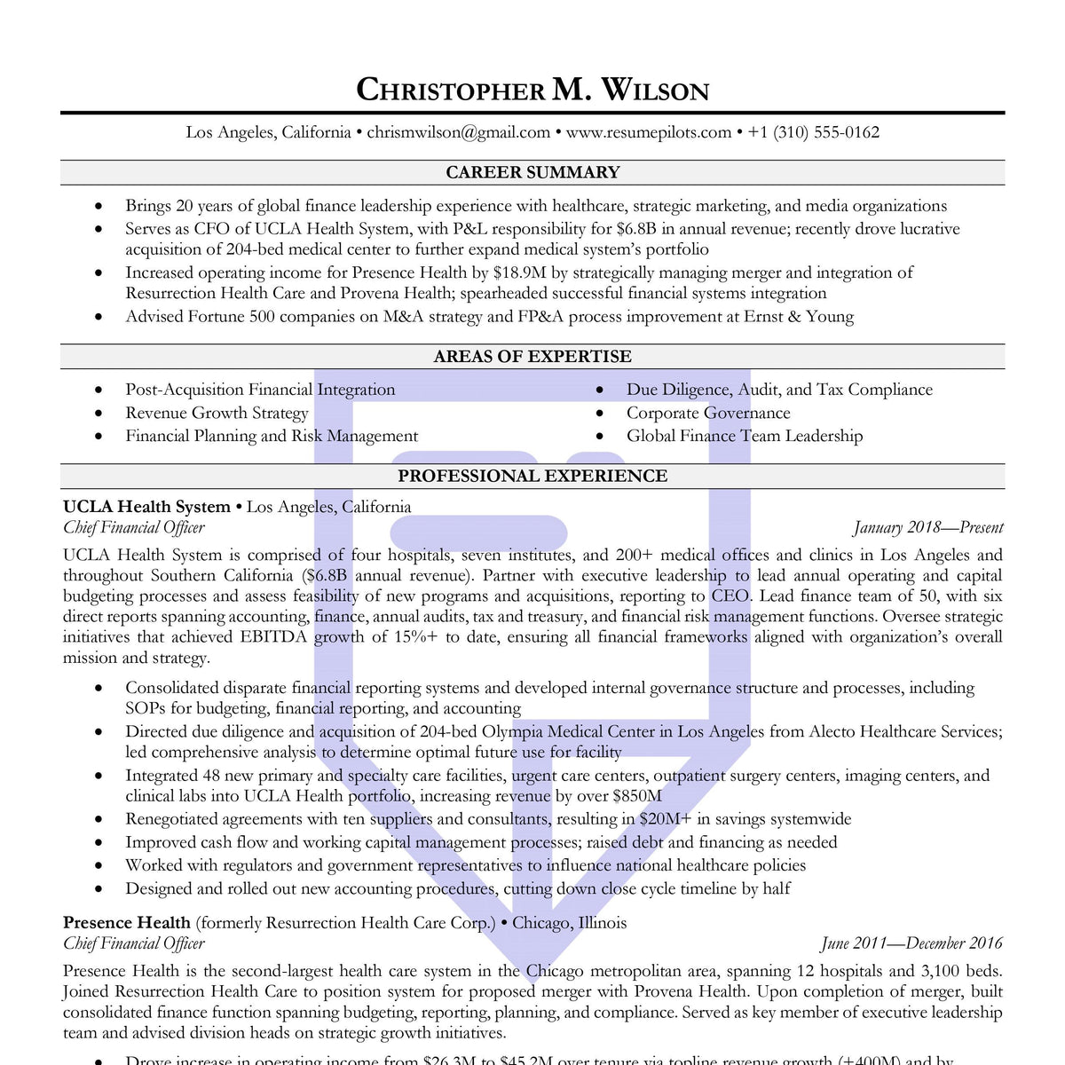 Resume (Template Only) - Outplacement, Resume Writing, and Career