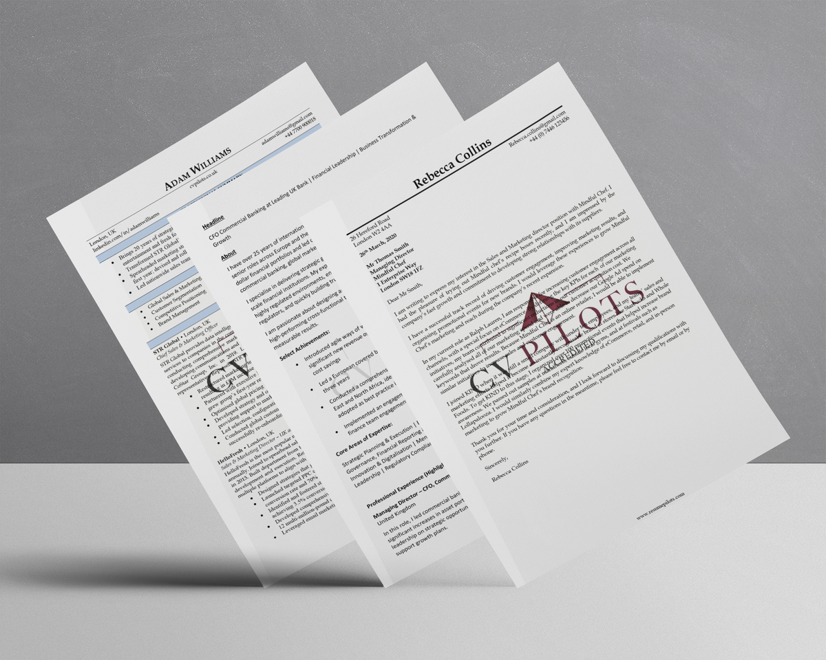 First Class CV Cover Letter - CoverLetter 1200x1200